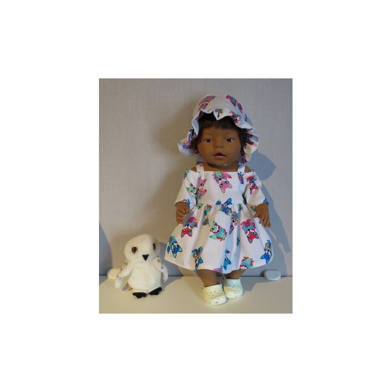 zomersejurk vossen baby born 43cm