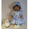 zomersejurk blauw mickey mouse baby born 43cm