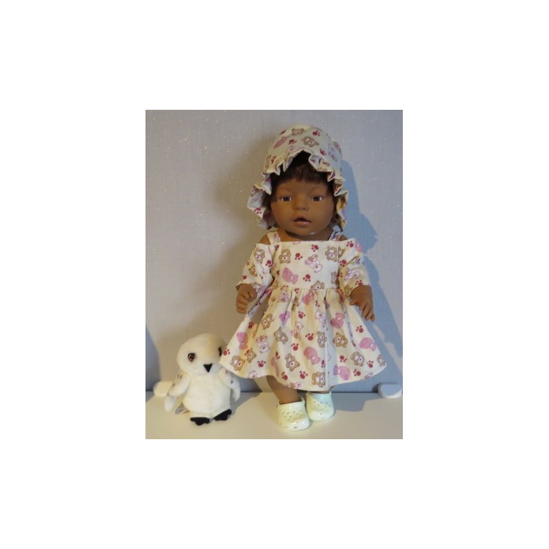 zomersejurk beren baby born 43cm