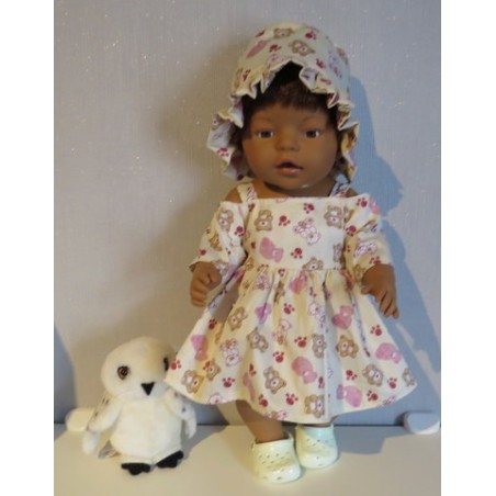 zomersejurk beren baby born 43cm