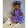 zomersejurk lila hartjes baby born 43cm
