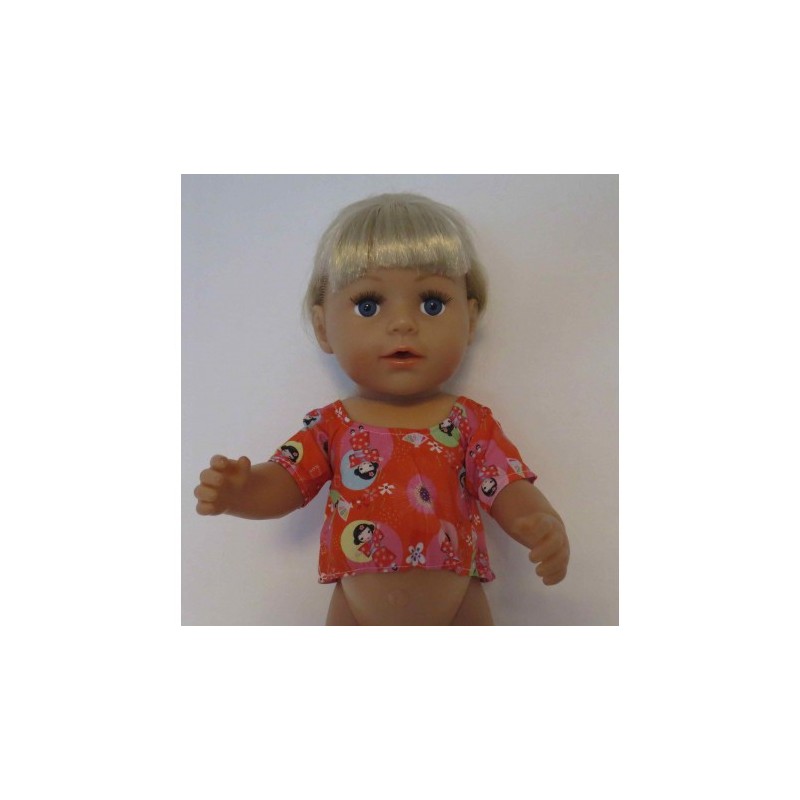 zomershirtje  chinees meisje baby born 43cm