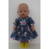 zomersejurk blauw eenhoorns  baby born 43cm