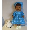 zomersejurk blauw hartjes baby born 43cm