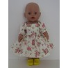 zomersejurk met roze bloemen baby born 43cm