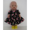zomersejurkzwart aardbeien baby born 43cm