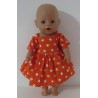 zomersejurk oranje sterren baby born 43cm