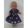 zomersejurk blauw uilen baby born 43cm