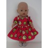 zomersejurk rood uil baby born 43cm