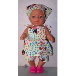 strikjurk setje dora stippen baby born 43cm