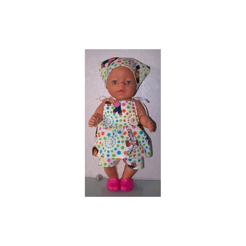 strikjurk setje dora stippen baby born 43cm