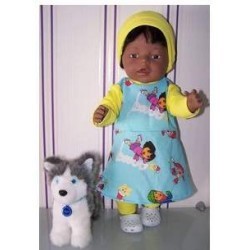 vrolijkejurk set dora winter baby born 43cm