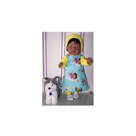 vrolijkejurk set dora winter baby born 43cm