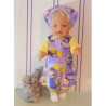 vrolijkejurk set hello kitty lila ballon baby born 43cm
