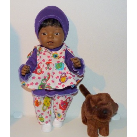 strikjurk setje matroeska  baby born 43cm