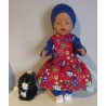 vrolijkejurk set rood dieren baby born 43cm