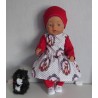 vrolijkejurk set wit hertje baby born 43cm