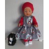 vrolijkejurk set grijs hertje baby born 43cm