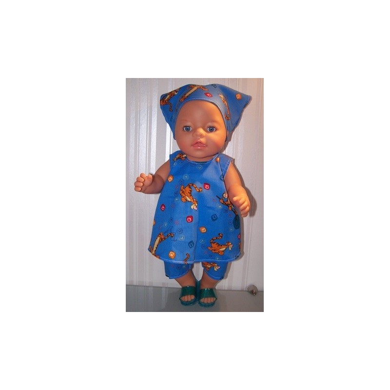 zomerjurk tijgertje baby born 43cm