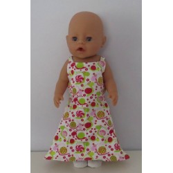 lange zomerjurk slakken  baby born 43cm