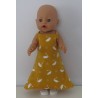 lange zomerjurk oker geel zwanen baby born 43cm