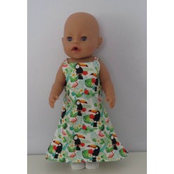 lange zomerjurk toekan baby born 43cm