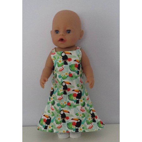 lange zomerjurk toekan baby born 43cm