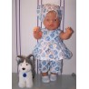 lente setje blauw hartjes  baby born 43cm