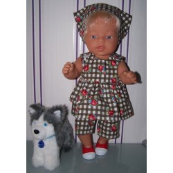 lente setje bruin roosjes baby born 43cm