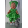 lente setje groen polka dots baby born 43cm