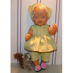 lente setje groen gebloemd baby born 43cm