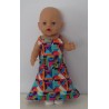 lange zomerjurk retro blauw baby born 43cm