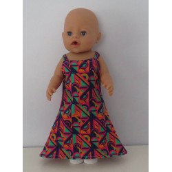 lange zomerjurk retro paars baby born 43cm