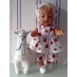 lente setje roze aardbeien baby born 43cm