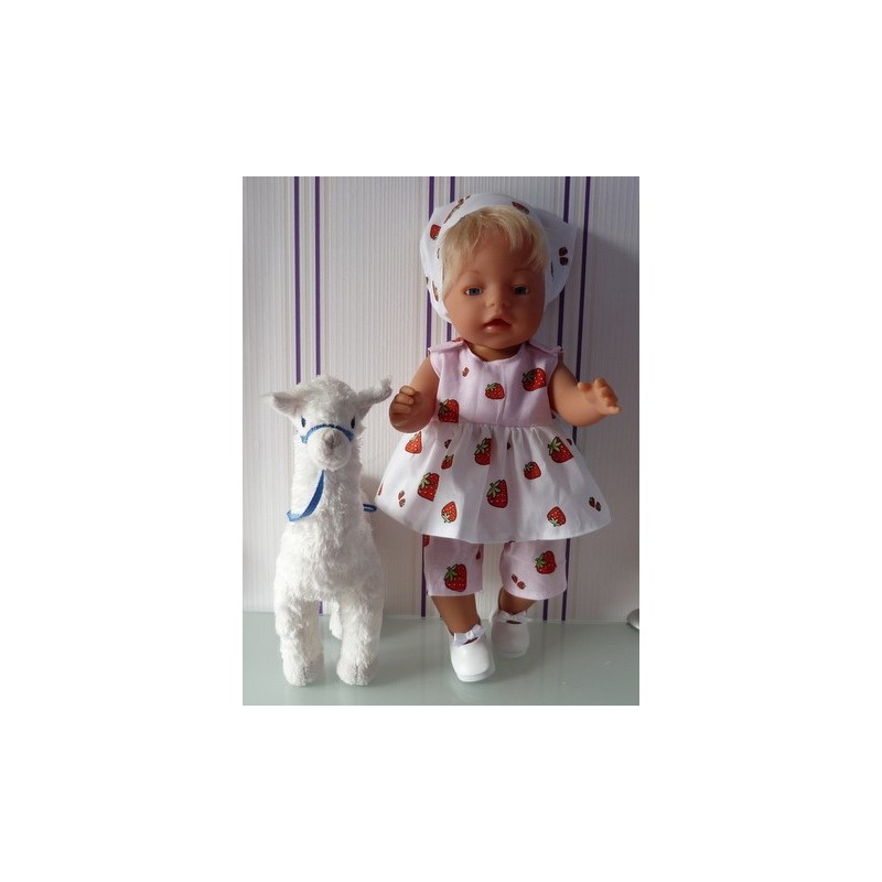 lente setje roze aardbeien baby born 43cm