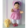 lente setje hard roze geruit baby born 43cm