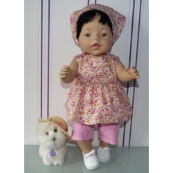 lente setje gebloemd baby born 43cm