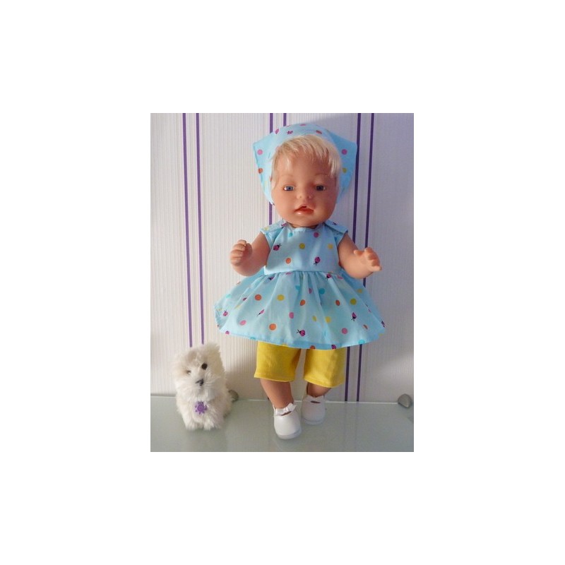 lente setje blauw lieveheerstbeestjes baby born 43cm