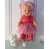 lente setje rood met wit baby born 43cm