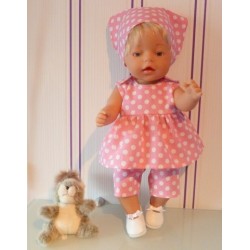 lente setje roze polka dots baby born 43cm