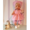lente setje roze polka dots baby born 43cm