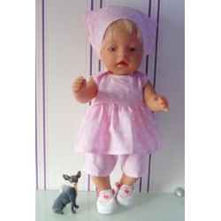 lente setje roze met sterren baby born 43cm