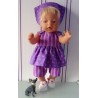 lente setje roze lila stippen baby born 43cm