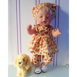 lente setje geel aardbeien baby born 43cm