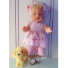lente setje roze geruit aardbeien baby born 43cm