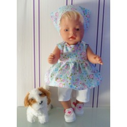 lente setje bloem licht blauw baby born 43cm