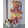 lente setje geel met roze baby born 43cm