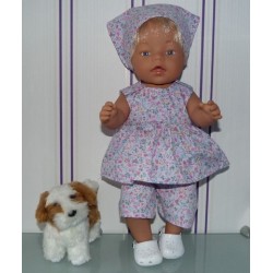 lente setje lila gebloemd baby born 43cm