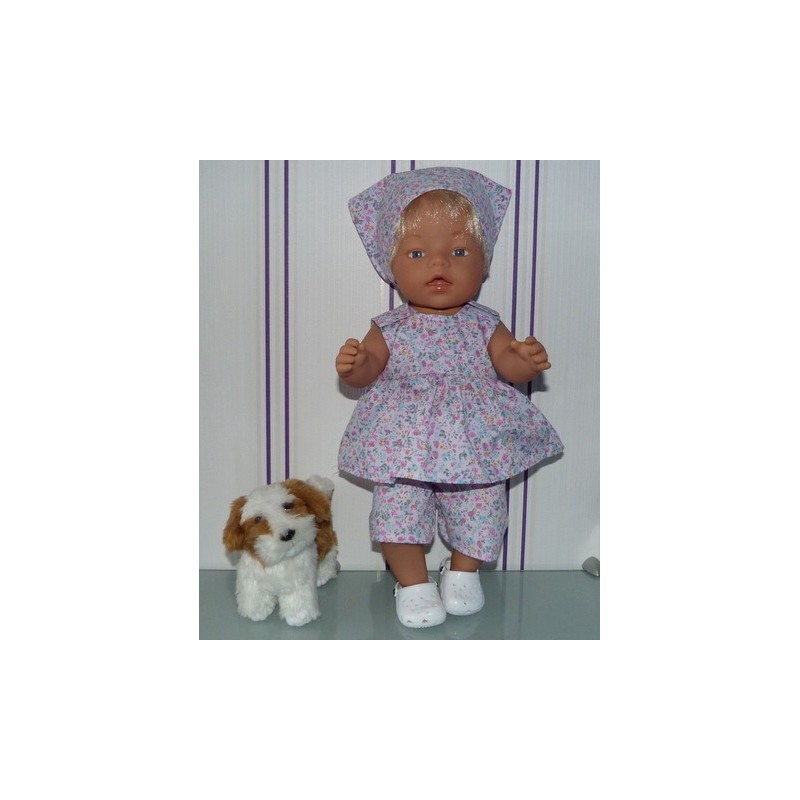 lente setje lila gebloemd baby born 43cm