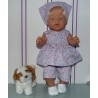 lente setje lila gebloemd baby born 43cm